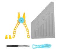 GRIRIW Outil de Séparation pour Briques de Construction Multifonction avec Pince Jaune Lève-Briques Bleu Règle de Mesure Intégrée et Extracteur en Plastique Robuste Portable et