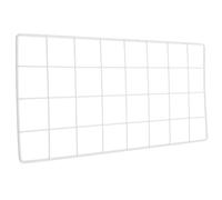 GRIRIW Panneau de Grille Murale Blanc en Fer 40x20cm, Étagère Murale Résistante à l'usure pour Décoration et Affichage de Photos Murs et Pièces