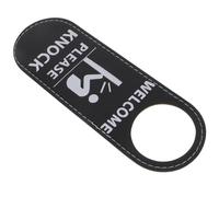 GRIRIW Panneau Double Face Suspendu Porte Bureau Humour Noir Jaune Enseigne Absence Pratique pour Porte Bouton Hôtel et Bureau Résistant et Facile à Installer