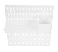 GRIRIW Panneau perforé de garage Panneaux de rangement muraux perforés en polypropylène blanc Espace supplémentaire pour rangement dans les garages