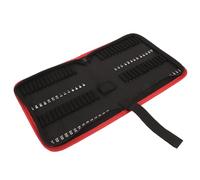 GRIRIW Paquet à Outils Utilitaire en Tissu Oxford Noir Poignée, Boîtier Long pour 55 Embouts de 75 Mm, Rangement Pratique et Transport Facile pour Bricolage et Artisanat