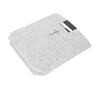 GRIRIW Paquet Biblique en Feutre à Croix Classique Paquet à Main Unisexe De Courses Léger Et Solide D'étude D'église Pratique Gris Blanc Taille Moyenne pour Usage Quotidien