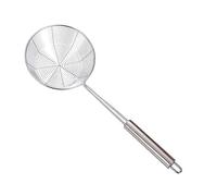 GRIRIW Passoire à Soupe en Acier Inoxydable 18 Cm à Mailles Fines, Cuillère Écumoire Antihuile, Ustensile la Cuisine Inox Professionnel, Friture et Filtrage des Nouilles