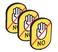 GRIRIW Patch D'avertissement pour Chien « Ne Pas Toucher » 3 Pièces, Autocollants en Tissu Imperméable Réutilisables pour Laisse Crochet et Boucle, Signal Social pour Animaux