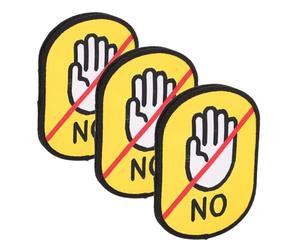 GRIRIW Patch D'avertissement pour Chien « Ne Pas Toucher » 3 Pièces, Autocollants en Tissu Imperméable Réutilisables pour Laisse Crochet et Boucle, Signal Social pour Animaux