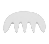 GRIRIW Peigne gua sha en jade naturel à grandes dents pour massage du cuir chevelu, stimulateur de méridiens, outil de détente lors de la routine bien-être, 3.46x2.28x0.24 pouces,