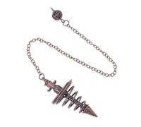 GRIRIW Pendentif Métal Creux Forme de Cône pour Radiesthésie Ornement Divinatoire Élégant Accessoire de Divination Chaîne Pendule Métal Cadeau pour Cérémonie et Occasions Spéciales