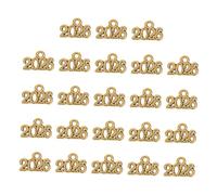 GRIRIW Pendentifs Porte-clés Alliage Breloques Chiffres 2026 Vintage Pour Créations Diy Bijoux 14x9 Mm Bronze Ancien 100 Pièces Loisirs Créatifs Anniversaire Usage Présent