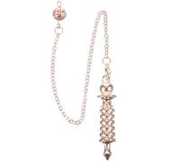 GRIRIW Pendule en Alliage Spirale pour Divination Chaîne Pendentif Décoratif Suspendu Rose Doré Accessoire Contemplation Yoga et Décoration Intérieure Élégante