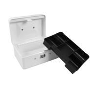GRIRIW Petit Coffre-fort en Fer Blanc Petit Modèle avec Serrure à Combinaison, Boîte de Verrouillage Portable pour Espèces et Documents, Mini Boîte à Économies Multifonction pour Bureau