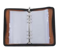 GRIRIW Pilulier Étanche Portable 827 X 512 Pouces en PU Vert avec 6 Pochettes à Compartiments Zippées Organisateur de Remède à Feuilles Mobiles pour Pharmacie Voyage et Rangement