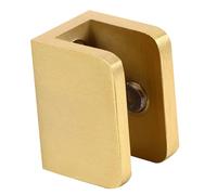 GRIRIW Pince de Fixation pour Étagère en Verre en Cuivre Doré Grosse Taille Support Mural sans Perçage Compatible Salle de Bain Clip Robuste pour Miroir et Vitre 1 Pièce