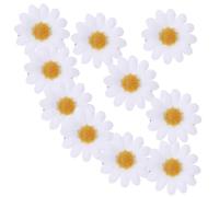 GRIRIW Pinces à Cheveux Marguerite Blanche en Tissus, Faciles à Clipser Tenue, Accessoires Élégants 12 Pièces Lot pour Femmes au Quotidien ou Réunions