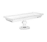 GRIRIW Plateau de Service Transparent en Verre Cloche, 30 CM, Utilisation Polyvalente pour Stands de Fruits et Réceptions