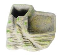 GRIRIW Plateforme pour Tortues en Résine Multifonctionnelle, Terrasse Flottante Cachette, Décor Naturel pour Reptiles d'eau et Terrestres, Accessoire Habitat pour Tortues, Lézards et Amphibiens