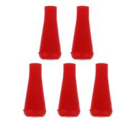 GRIRIW Pointes de Flèches d'Entraînement en Caoutchouc 6 MM Lot de 5 Rouge Compatibles Bois Fibre de Verre Carbone Bambou pour Tir à l'arc et Chasse au Petit Gibier