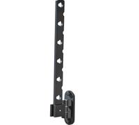 GRIRIW Porte-Cintre sans Perçage Spatial Mural Noir en Aluminium Pliable 6 Crochets, Surface Lisse Support de Vêtements Compact et Solide pour Salon et Bureau