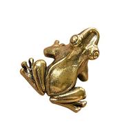 GRIRIW Porte-Clés Grenouille en Laiton Vintage Ornement Décoratif de Bureau Rétro Statue D’Animal de Compagnie pour Décoration Intérieure Modèle Artisanal Unique Accessoire Original