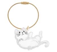 GRIRIW Porte-Clés Transparent pour Poils D’Animaux Boîte de Rangement Capsule Souvenir Chat Flacon Rechargeable Léger Accessoire Portable pour Collection et Voyage Support Pratique