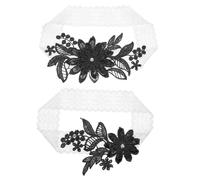 GRIRIW Porte-jarretelles en Dentelle Ajustables pour Mariée Ensemble de Jarretières Confortables pour Mariage et Bal, Jarretière Noire pour Cuisse de 60cm