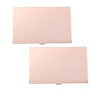GRIRIW Porte-Noms d'entreprise en Alliage d'Aluminium 2Pcs Étui pour Cartes de Crédit Organisateur d'affaires Support Portable