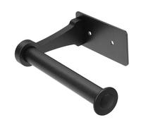 GRIRIW Porte-Rouleau de Papier Toilette Mural en Alliage d'Aluminium Support Noir Compact Étagère Organisatrice pour Salle de Bain Toilettes Cuisine Fixation par Vis Solide Usage