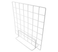 GRIRIW Présentoir à Support Multifonctionnel 35X35 CM en Fil Métallique Blanc pour Exposition d'Œuvres d'art et Stand de Marché