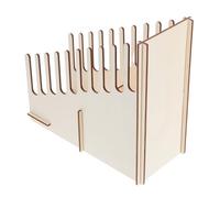 GRIRIW Présentoir de Table en Bois pour Cartes Postales et Cartes de Vœux Plusieurs Compartiments, Organiseur de Bureau Élégant pour Comptoirs de Vente Détail