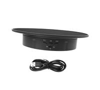 GRIRIW Présentoir Rotatif à Bijoux Électrique 3 Vitesses 30 Cm Abs Noir Câble Usb Alimentation Intelligente Pour Montres Et Objets De Collection Usage Exposition Et Photographie