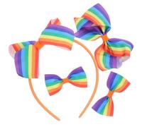 GRIRIW Pride Bowknot Headbands 4PCS Distinctive Style Quality and Durability for Women Weddings Daily Wear
