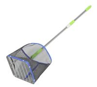 GRIRIW Ramasse-balles Télescopique pour Tennis de Table, Collecteur de Balles Pratique à Grand Espace Intérieur, Cadre à Ressort Carré, Couleur Bleue, Poignée Rétractable