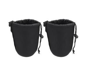 GRIRIW Reflex et Serrage Ajustable Crochet Protection pour Antichoc Étui Objectif D'appareil Photo en Néoprène 2pcs Cordon de pour Lentilles de Caméra
