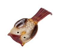 GRIRIW Repose-cuillère Céramique Support Pour Ustensiles De Cuisine Motif Hibou Rangement Pratique Pour