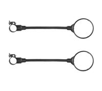 GRIRIW Rétroviseurs de Vélo Réglables 2 Pcs Miroir Convexe en Acrylique, Poteau en Aluminium et Coque Abs, Compatible Guidon Vtt, Vélo Urbain et Moto - Accessoires Cyclisme Sécurisés