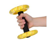 GRIRIW Roue de Fitness Double Roue Jaune Poignées Antidérapantes Appareil d'Exercice pour Abdominaux Équipement de Perte de Poids Portable pour Renforcement Musculaire et Endurance