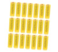 GRIRIW Rouleaux à Peinture Texturés pour Murs Extérieurs 40 Pièces Rouleaux Éponges Élastiques Jaunes Manchons à Motifs pour Peinture Décorative Bricolage Façade