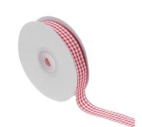 GRIRIW Ruban à Carreaux Tissé 16 CM X 22 M Rouge Vif Ruban Présent Multi-Usage pour Emballage Décoration de Fleur et Loisirs Créatifs pour Nœuds et Accessoires Festifs