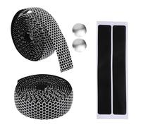 GRIRIW Ruban de Guidon Antidérapant pour Vélo de Route en Mousse Élastique Blanche Surface Texturée et Dos Auto-Adhésif Confortable pour Longues Sorties Cyclistes