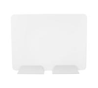 GRIRIW Séparateur de Bureau en Acrylique Transparent 30 X 40 Cm 2 Supports Plastiques, Cloison Amovible pour Espace de Travail, Panneau de Confidentialité pour Étudiants et Bureaux,