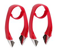 GRIRIW Séparateur De Tiges De Fraises Et Fruits Multifonction, Taille Compacte 9.5x2 Cm, Plastique Et Acier Inoxydable, Facile à Nettoyer, pour Fraises, Ananas Et Tomates, Lot De 2