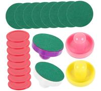GRIRIW Set de Rondelles et Poussoirs de Hockey Glace pour Table Accessoires de Jeu Mini Hockey Palets Colorés avec Balles et Housses Velours Remplacement