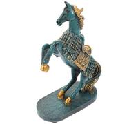 GRIRIW Statuette Cheval de Guerre en Résine Bleu Vintage pour Salon