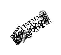GRIRIW Stickers Muraux Cinéma Autocollant Paysage Cinéma Décoration Murale Maison Art Autocollant Mural Film pour Salon Chambre