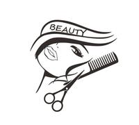 GRIRIW Stickers Muraux Noirs pour Salon de Coiffure - Autocollant Mural Créatif et Décoratif, Papier Peint Adhésif Solide, Décoration Intérieure de Salon de Beauté