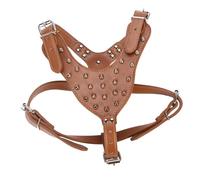 GRIRIW Strape D'application Rond Harnais Chiot Fournitures pour Animaux De Compagnie De Chien Animal De Compagnie Gilet pour Chien Résistant à l'usure Unité Centrale Light Brown