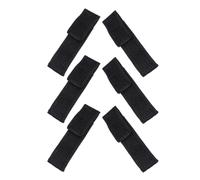 GRIRIW Support de Lampe Torche en Tissu Noir Résistant à l'usure, Pochette de Rangement 6pcs pour Randonnée et Camping