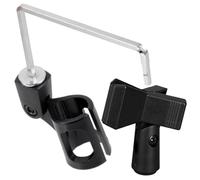 GRIRIW Support de Microphone Clip Portable en Métal Noir pour Saxophone Fixation Verticale pour Enregistrement et Performance