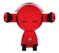 GRIRIW Support de Téléphone pour Voiture à Induction Gravité, Fixation Grille D'aération, Rouge, Compatible Téléphones 60-90 Mm, Rotation 360° pour Navigation Sûre et Pratique