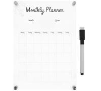 GRIRIW Tableau Mémo Mural en Acrylique Transparent S Vertical Panneau Réutilisable Effaçable pour Planification Mensuelle Tableau à Messages Créatif pour Bureau et Maison