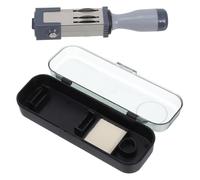 GRIRIW Tampon Dateur Portable Manuel Plastique Tampon Auto-encreur Compact et Léger Marquage Date Précis pour Documents Professionnels Accessoire Bureau Facile à Utiliser